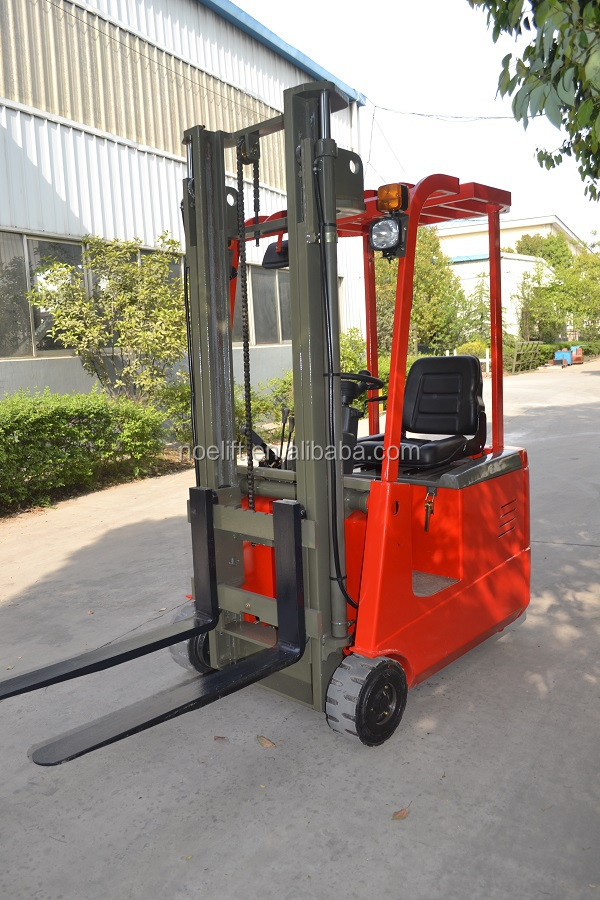 Electric power 3 wheel lifting equipment battery operated small electric forklift